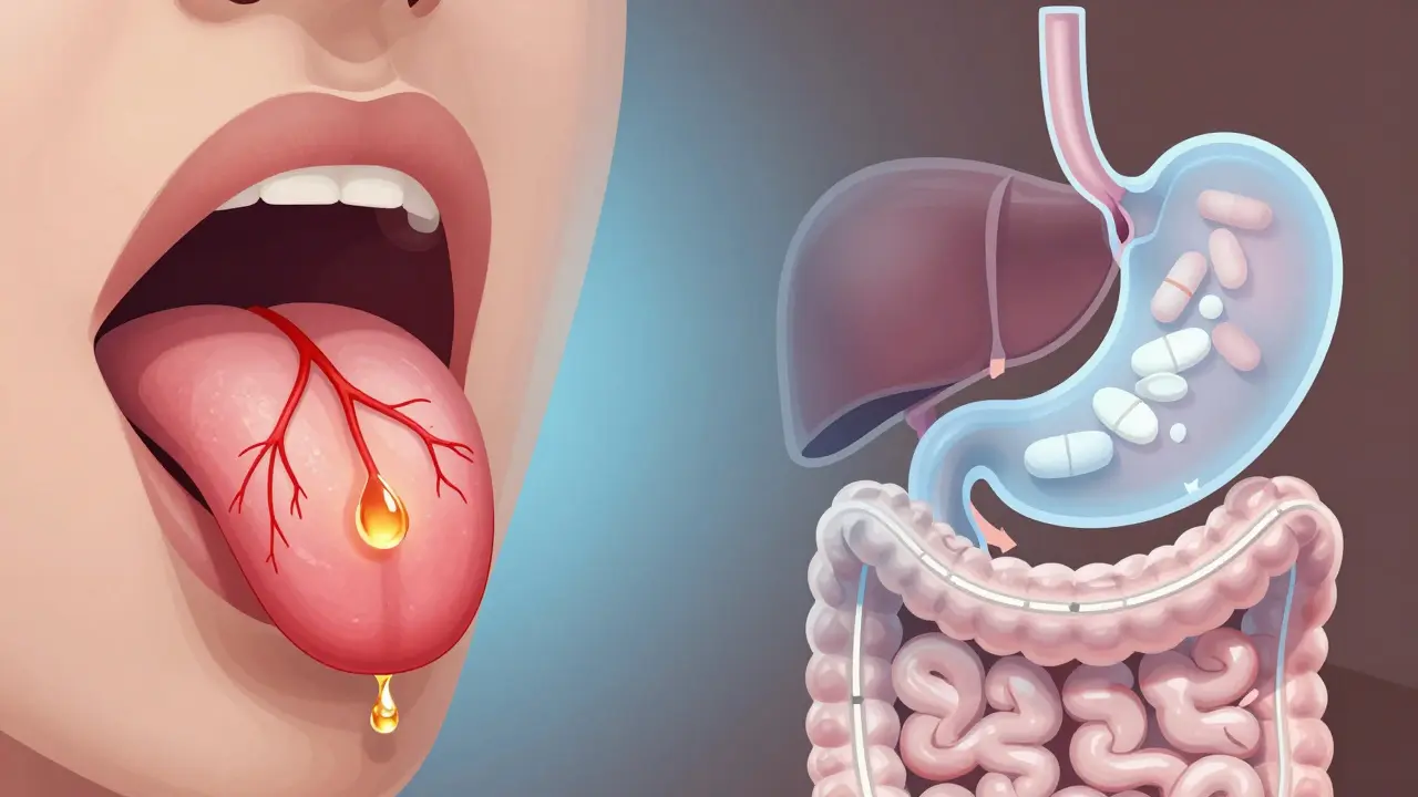 Ilustrace rozdílu ve vstřebávání CBD oleje a kapslí