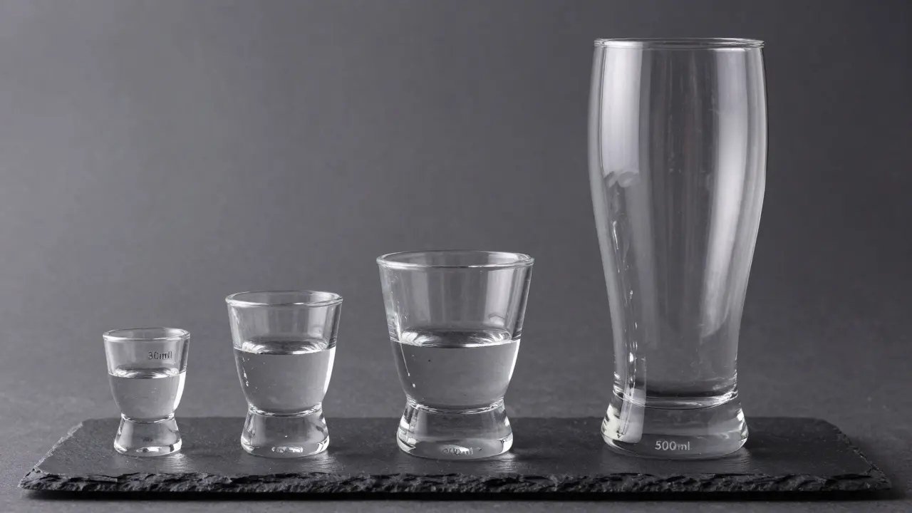 Porovnání obsahu alkoholu v absintu, whisky a pivu