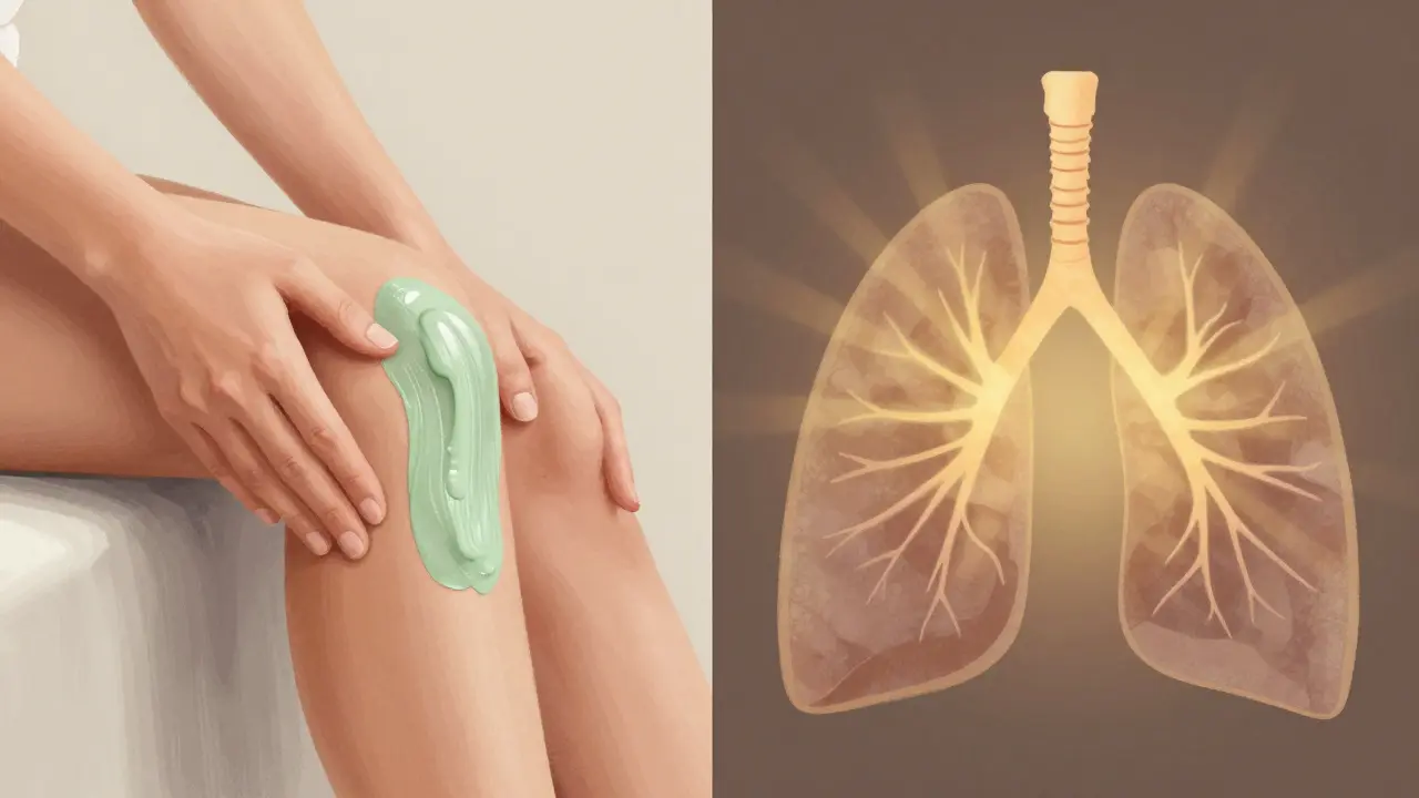 Srovnání lokální masti a inhalačního účinku CBD
