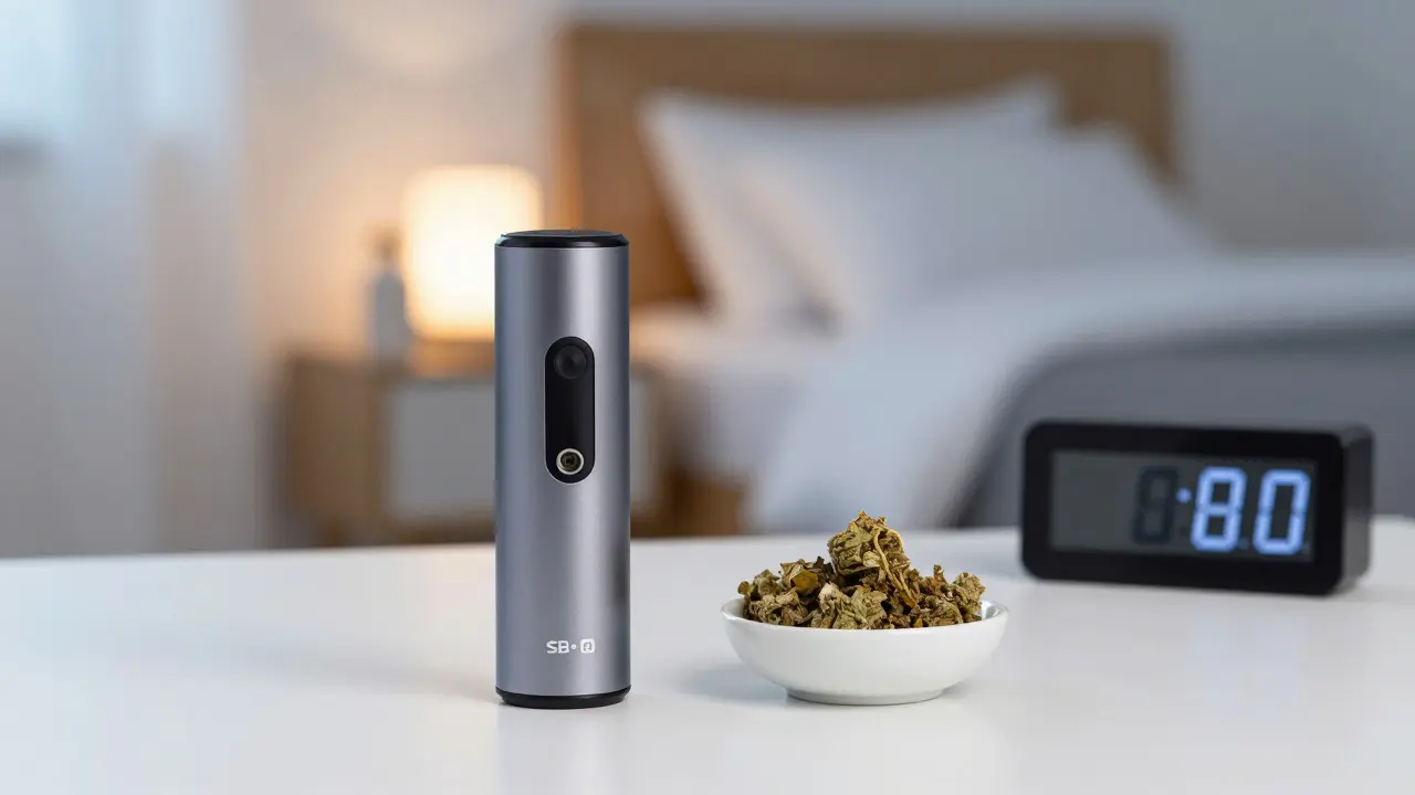 Vaporizér a CBD květy v prostředí pro lepší spánek