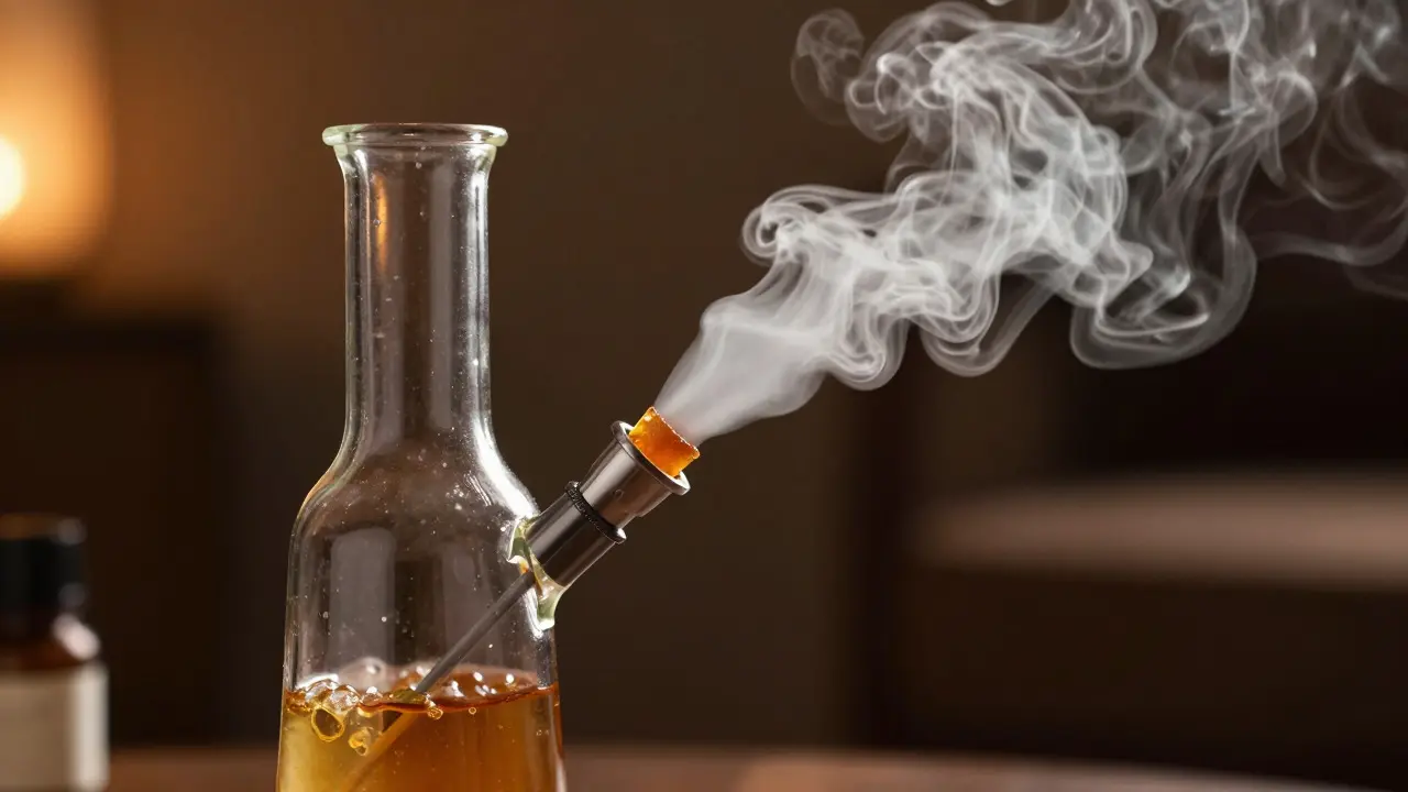 Vaporizér s CBD šetrem uvolňující hustou páru pro relaxaci
