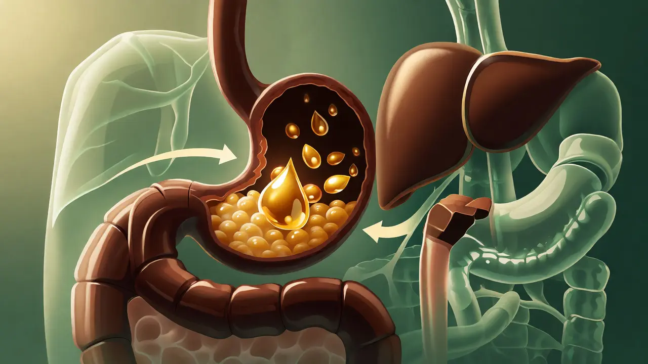 Ilustrace trávení CBD čokolády v lidském těle
