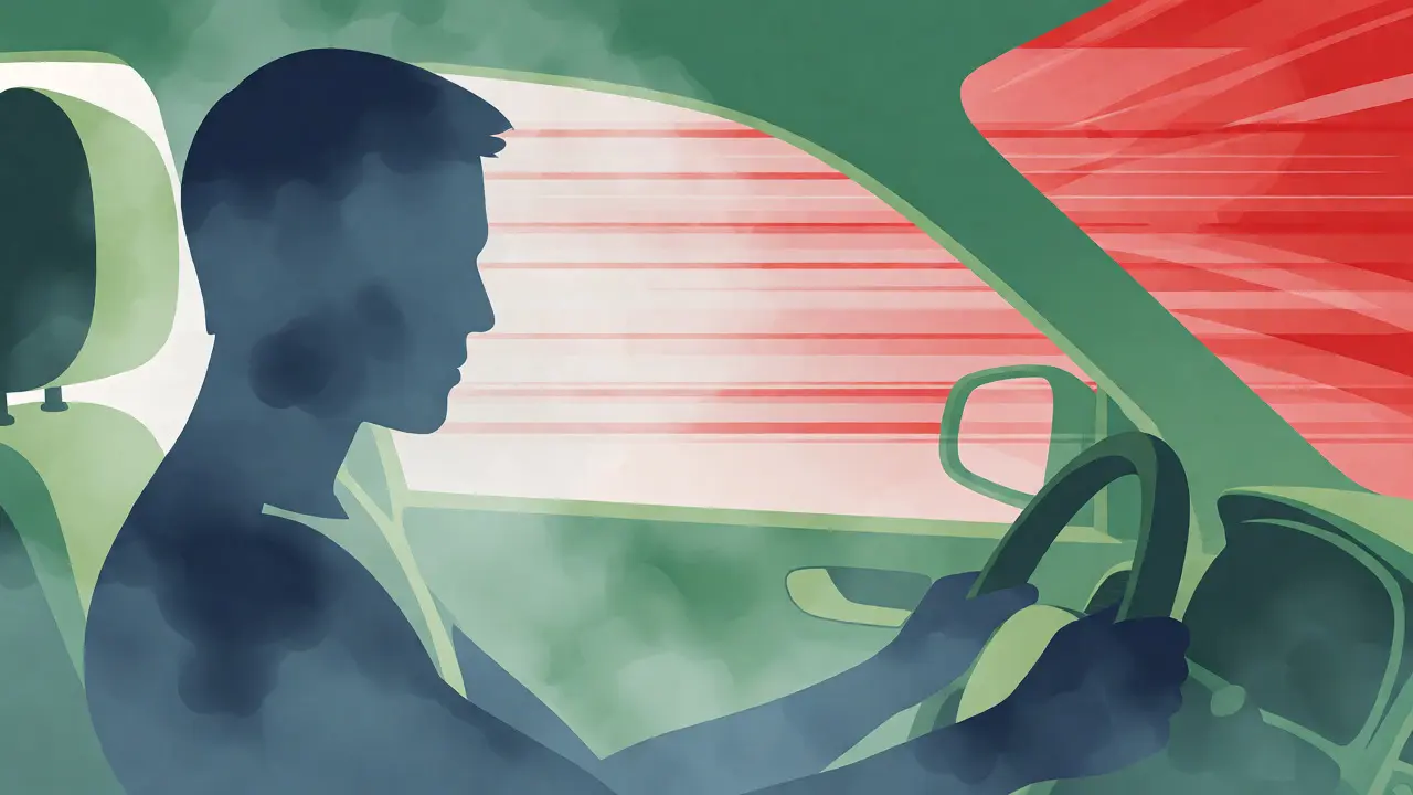 Ilustrace vlivu CBD na soustředění při řízení